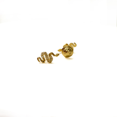 Arete Topo de Oro SERPIENTE CRISTALES - comprar en línea