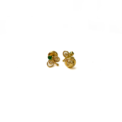 Arete Topo de Oro LIBÉLULA VERDE - comprar en línea