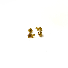 Arete Topo de Oro TORTUGA CRISTALES - comprar en línea