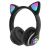 Fone De Ouvido Headset Sem Fio Orelha de Gato Gatinho Cat 5.0 Bluetooth Ear Com Led Rgb Original TWS