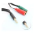 Cabo Adaptador P3 Macho para 2 P2 Fêmea - Fone e Microfone para Headset Para Fone Com Microfone Headset Pc Notebook - comprar online
