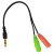 Cabo Adaptador P3 Macho para 2 P2 Fêmea - Fone e Microfone para Headset Para Fone Com Microfone Headset Pc Notebook - loja online