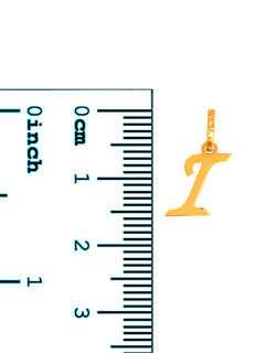 Imagem do Pingente Letra I Manuscrito Ouro 18k 750 Maciço Legítimo