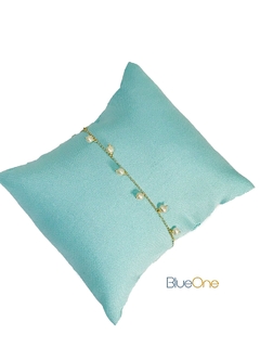 Imagem do Pulseira Feminina C/ Pérolas Naturais Elo Português Ouro 18k 750 Legítimo