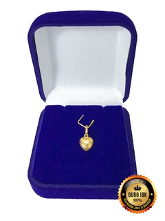 Pingente Feminino Coração Bojudo Mini 7mm Ouro 18k 750 Legítimo - comprar online