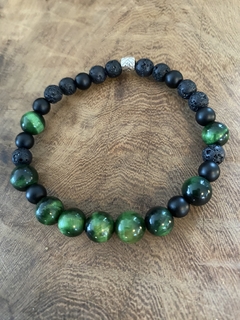 Pulsera Ojo de tigre Verde