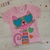 CAMISETA INFANTIL FEMININA EM ALGODÃO MANGA CURTA