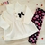 BATINHA FLANELADA COM LEGGING ESTAMPADA (DETALHE LACINHO)
