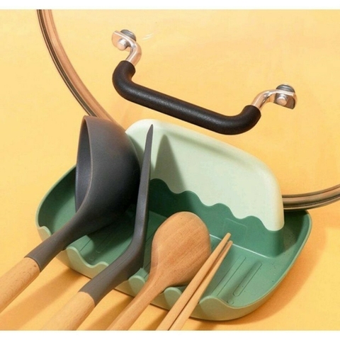 Suporte de Apoio Descanso para Colher Talheres Tampa Panela Utensílios Bancada Cozinha Utensílio De Cozinha