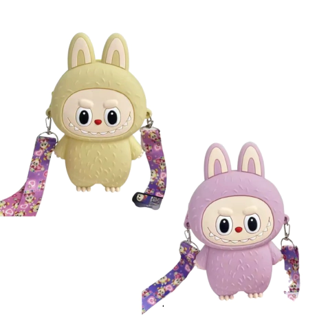 Bolsita Monedero Labubu. Crossbody Silicona