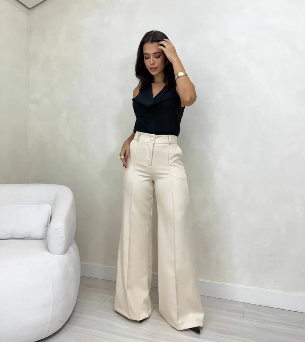 Pantalona alfaiataria de luxo