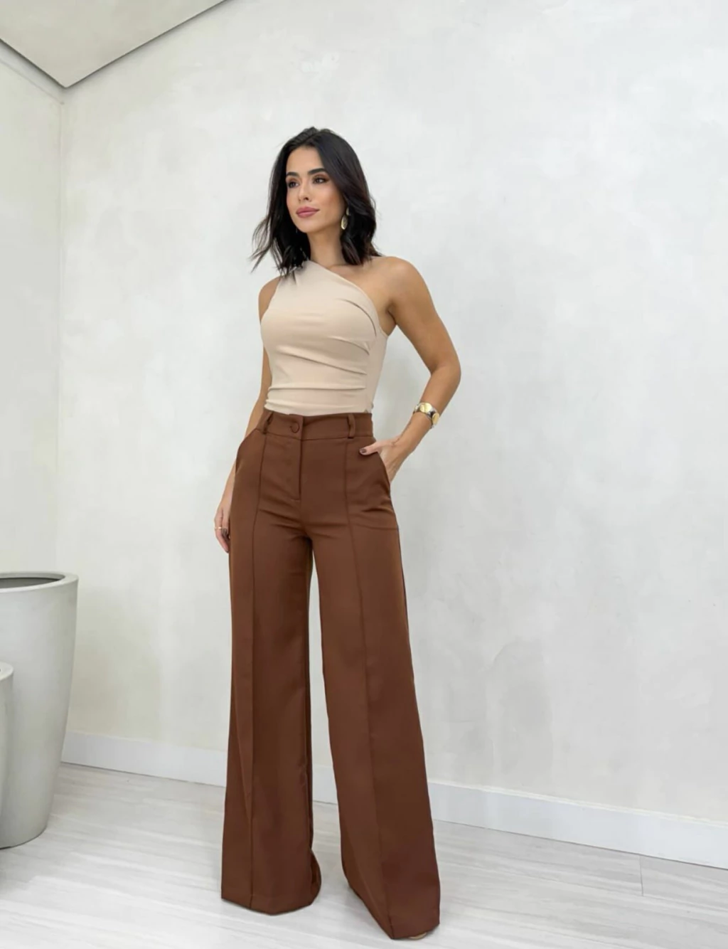Pantalona alfaiataria de luxo