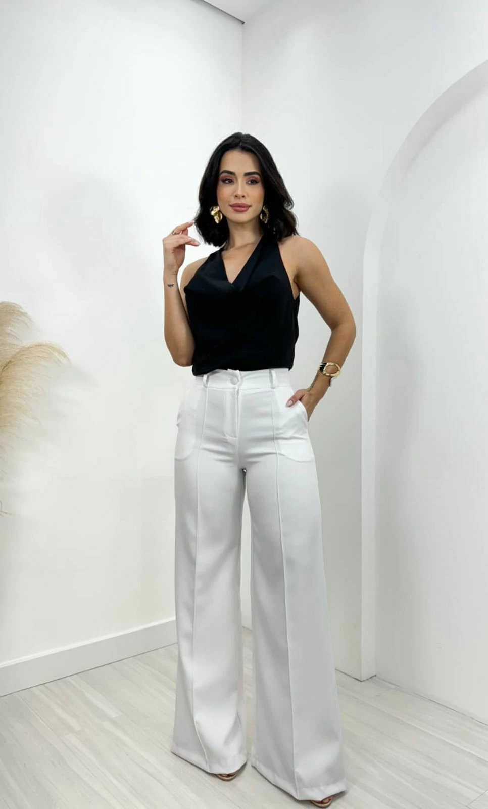 Pantalona alfaiataria de luxo