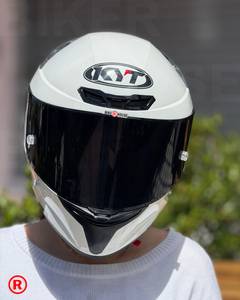 CASCO KYT TT REVO BLANCO BRILLO - BIKERHOUSE