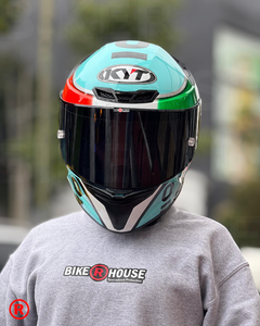 CASCO KYT TT REVO LEOPARD TRICOLORE - BIKERHOUSE