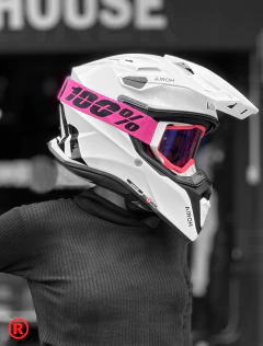 CASCO AIROH COMMANDER 2 SÓLIDO BLANCO BRILLO - comprar online