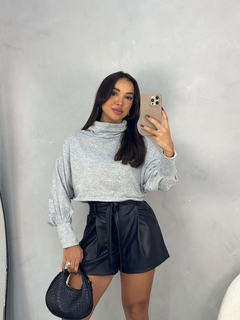 Imagem do Cropped manga longa lãzinha
