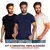 Kit 3 Camisas Masculina Lisa Algodão Premium - Brillaty