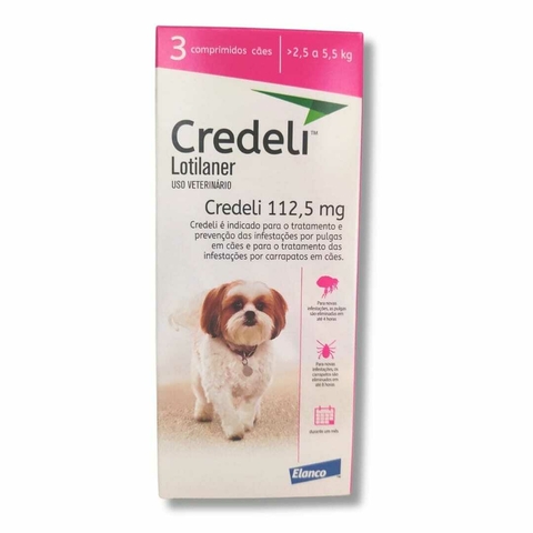 CREDELI 112,5 mg Cães 2,5 A 5,5 KG 1 comprimido