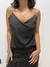 Blusa negra tira strass - comprar online
