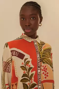 Camisa MangaLonga Estampada na internet