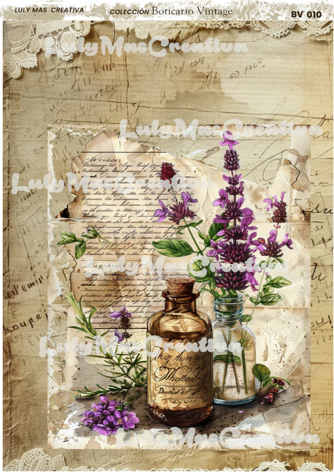 Decoupage | Lámina 010 | Boticario Vintage