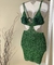 Vestido Verde com Flor - Luxuosos Crochê