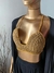 Top Marrom Cintilante - Luxuosos Crochê