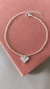 Pulseira coração cravejado