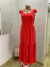 VESTIDO LONGO ALÇA GROSSA PLUS SIZE VERMELHO