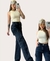 CALÇA WIDE LEG 4 BOLSOS ESTONADA na internet