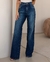 CALÇA WIDE LEG JEANS ALGODAO SKY ESCURA - comprar online
