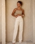 CALÇA WIDE LEG JEANS COM ELASTANO OFF WHITE - loja online