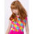 VESTIDO EM CREPE C TRICOT NEON - comprar online