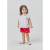 CONJUNTO BATA EM TRICOLINE ESTAMPADA E SHORT EM SARJA ACETINADA - comprar online