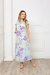 Vestido Claudia estampado com cinto - comprar online