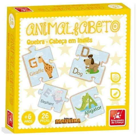 Quebra Cabeça em Inglês - Animalfabeto