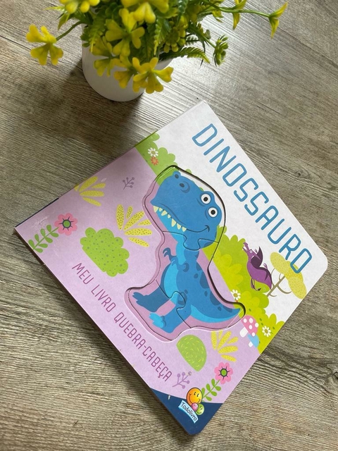 Livro quebra cabeça Dinossauro