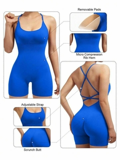 Catsuit seamless importado (AZUL) - las musas