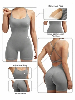 Catsuit seamless importado (GRIS) - tienda online