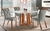 Imagem do Mesa Jasmim 120 Mel/Off White com 4 Cadeiras Jasmim Veludo – HR MOVELARIA