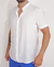 Camisa de Viscolinho Com Elastano Gola Padre Branca