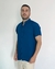 Camisa de Viscolinho Com Elastano Gola Padre Azul - loja online