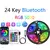 Mudar a cor LED Strip Lights com o Modo Remoto, RGB APP Controle, Bluetooth, TV, Decoração do quarto, 24 Teclas, SMD5050 na internet