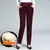 Calça de perna larga forrado velo feminino, moletom largo, cintura alta, cotão de cordeiro coreano, calça reta, casual, grossa, quente, inverno