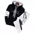 Fato de treino estampado de luxo masculino, capuz, calças de corrida, terno esportivo casual, roupas quentes, design de moda - comprar online
