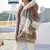 Casaco de capuz extragrande feminino com bolsos macios, streetwear quente, casaco solto, Lady Outerwear, outono, inverno - comprar online