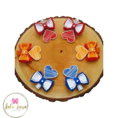 hair clip coracao escolar - LALA LAÇOS  CURITIBA