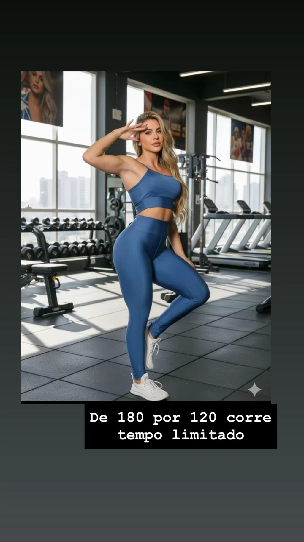 Conjunto calça legging e top moda feminina fitness closetdai cintura alta Suplex c poliamida