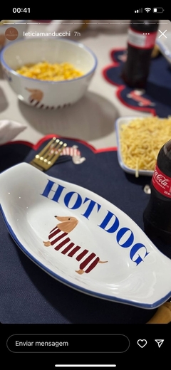 Travessa Individual Barquinha Hot Dog - Letícia Manducchi